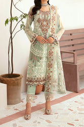 Ramsha Unstitched 3 Piece Luxury Emb Chiffon Vol-26 Suit-F-2607