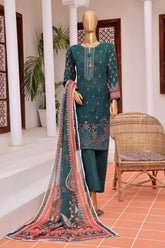 Aashkaar By Hz Stitched 3 Piece Emb Lawn Series Suit-FEL-405