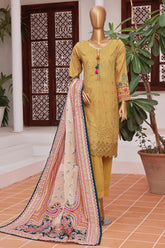 Aashkaar By Hz Stitched 3 Piece Emb Lawn Series Suit-FEL-408