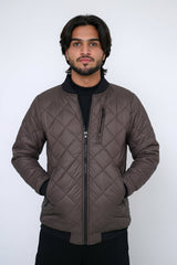 Winter Men's Core By Suitsu Stitched Western Suit-BrownQuilt Puffer