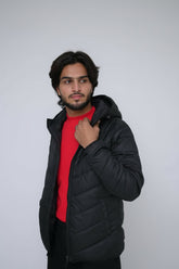 Winter Men's Core By Suitsu Stitched Western Suit-Black Shield Puffer