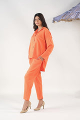 Sprinkles Stitched 2 Piece Summer Co Ord Sets Women Collection'2025-Tangerine
