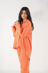 Sprinkles Stitched 2 Piece Summer Co Ord Sets Women Collection'2025-Tangerine