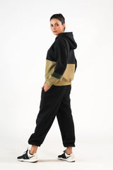 Sprinkles Stitched 2 Piece Winter Co Ord Sets Women Collection'2025-Stripy Black/Mint Green - 2pcs?Co-Ord?Set