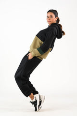 Sprinkles Stitched 2 Piece Winter Co Ord Sets Women Collection'2025-Stripy Black/Mint Green - 2pcs?Co-Ord?Set