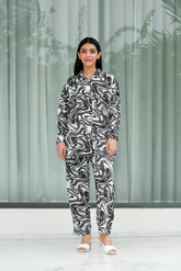 Dhaga Stitched 2 Piece Crepe Suit-Eileen