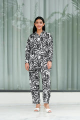 Dhaga Stitched 2 Piece Crepe Suit-Eileen