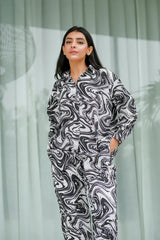 Dhaga Stitched 2 Piece Crepe Suit-Eileen