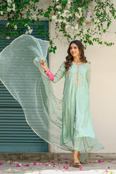 Sprinkles Stitched 3 Piece Formals Luxury Festive Women Collection'2025-Aqua Grace 3pcs- Embroidered