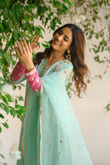 Sprinkles Stitched 3 Piece Formals Luxury Festive Women Collection'2025-Aqua Grace 3pcs- Embroidered