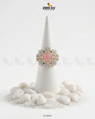 Zeesy-Flower Bold Stone Ring