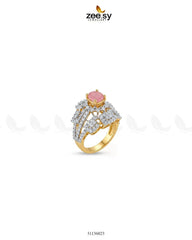 Zeesy-Flower Bold Stone Ring