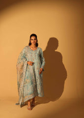 Aylin Unstitched 3 Piece Luxury Silk Edit Collection'2025-Blue Mist