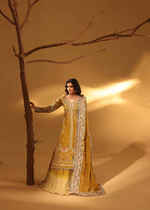 Aylin Unstitched 3 Piece Luxury Silk Edit Collection'2025-Mustard Charm