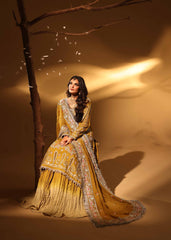 Aylin Unstitched 3 Piece Luxury Silk Edit Collection'2025-Mustard Charm