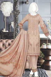 Aashiana by Shomi Unstitched 3 Piece Peach Cross Slub Collection'2022-GE-7293
