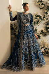 Celeste By Gulaal Unstitched 3 Piece Velvet Suit-Haze