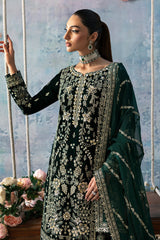 Celeste By Gulaal Unstitched 3 Piece Velvet Suit-Eden