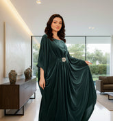 Veloria By Dressline Velvet Kaftan Winter Collection'2025-veloria-stitched-forest-jewel