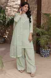 Gul Riaz By Fatima Nehal Stitched 3 Piece Luxury Festive Suit-GRF-04-Mint