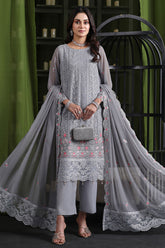 Gulaal By Soghat Unstitched 3 Piece Luxury Emb Chiffon Collection'2025-GSC-07