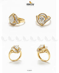 Majestic Baguette Swirl Ring - Zeesy Jewellery
