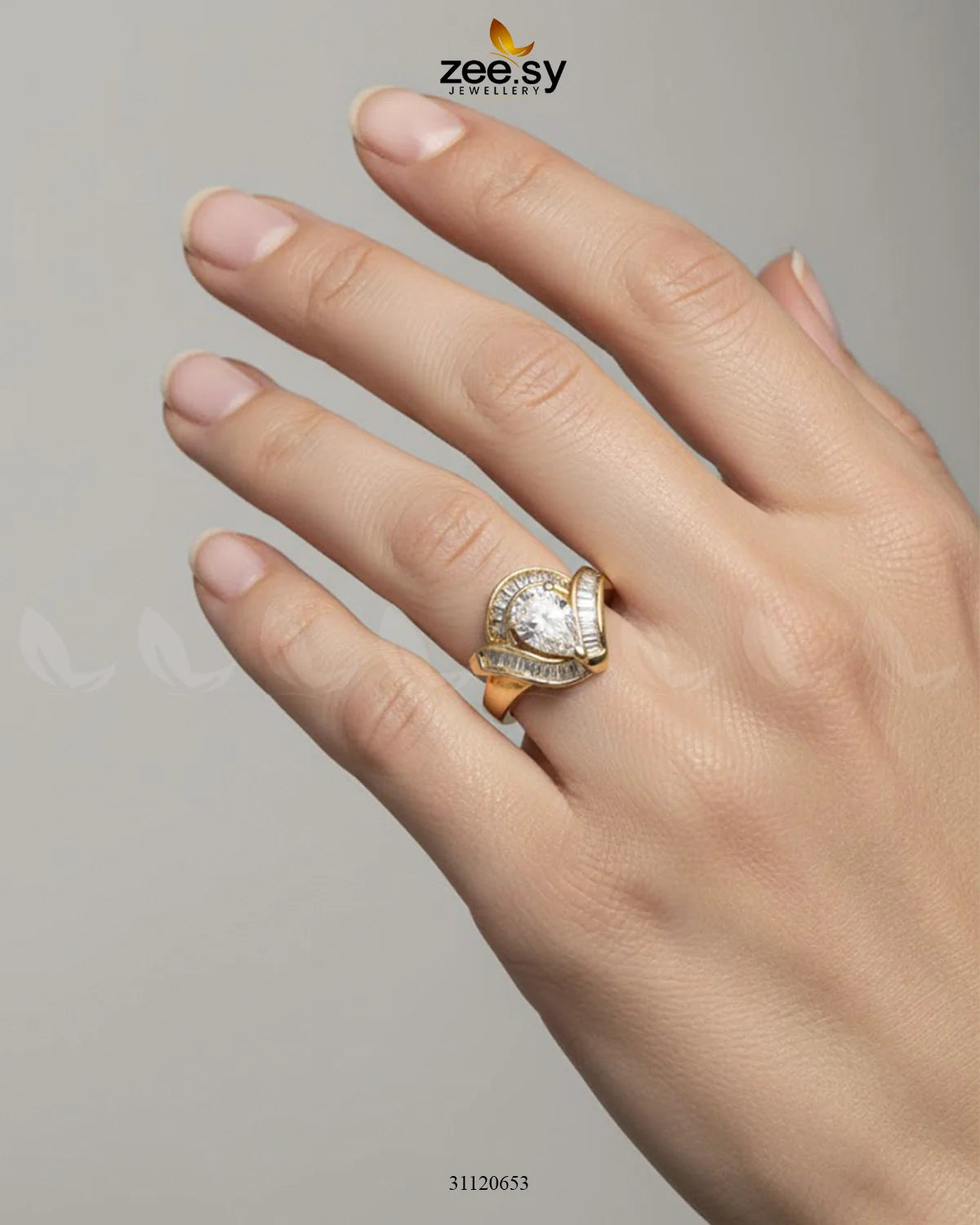 Majestic Baguette Swirl Ring - Zeesy Jewellery
