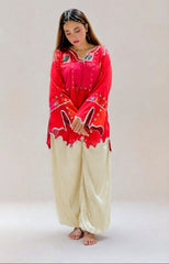Urban Cut Cream Balloon Shalwar Premium Soft Fabric-T0289