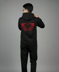 Winter Men's Core By Suitsu Stitched Western Suit-Midnight Heartbeat Hoodie Set