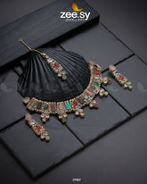 Gemstone Enchantment Necklace Multi - Zeesy Jewellery