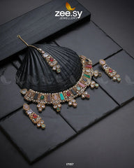 Gemstone Enchantment Necklace Multi - Zeesy Jewellery