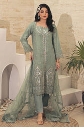 Kahani By Guzel Stitched 3 Piece Festive Formals Organza Vol-02 Collection-01-Ghazal