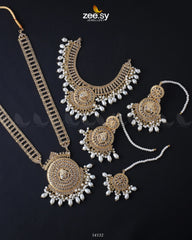 Sofia's Bridal Set Golden Pearl - Zeesy Jewellery