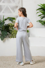 Sprinkles Stitched 1 Piece Summer Jumpsuit Kids Collection'2025-Grey - Jersey Jumpsuit