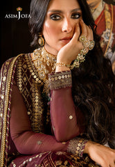 Asim Jofa Velvet Festive Pret Ajvfp-12 Embroidered Chiffon Stitched 3 Pcs
