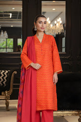 Ayla Studio Stitched 3 Piece Luxe Eid Jacquard Festive Lawn Suit-Gulnaar Wave