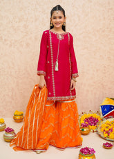 Eid Ki Khushiyan By Modest Stitched 3 Piece Formals Suit-Gulnoor - Pink