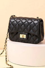 Fineur - Quilted DockLock Crossbody Bag ~ Black