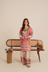 Midway Arts Stitched 2 Piece pink stylish outfit-HCC2506
