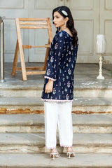 Dhaga Stitched Solid 2 Piece Emb Suit-Roselle