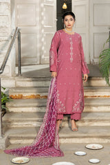 Dhaga Stitched 3 Piece Embroidered Summer Suit-Irina