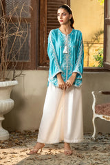 Dhaga Stitched Summer Women Suit-Sky Is Blue