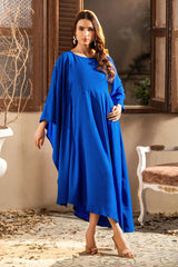 Dhaga Stitched 2 Piece Summer Suit-Flamenco Blue