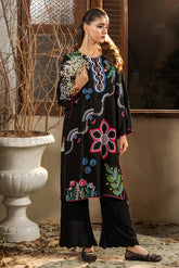 Dhaga Stitched Summer Women Suit-Midnight folk