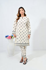 Print Power By Mashrib Stitched 2 Piece Summer Suit-Resolve - 2pc