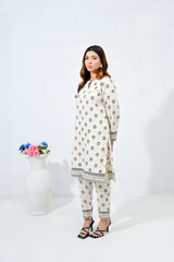 Print Power By Mashrib Stitched 2 Piece Summer Suit-Resolve - 2pc