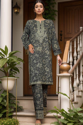 HZ Co Ords Stitched Blooming Winter Khaddar Suit-KPE-113