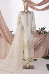 HZ Stitched 3 Piece Luxe Pret Formals Collection'2025-HZK-223-Ivory