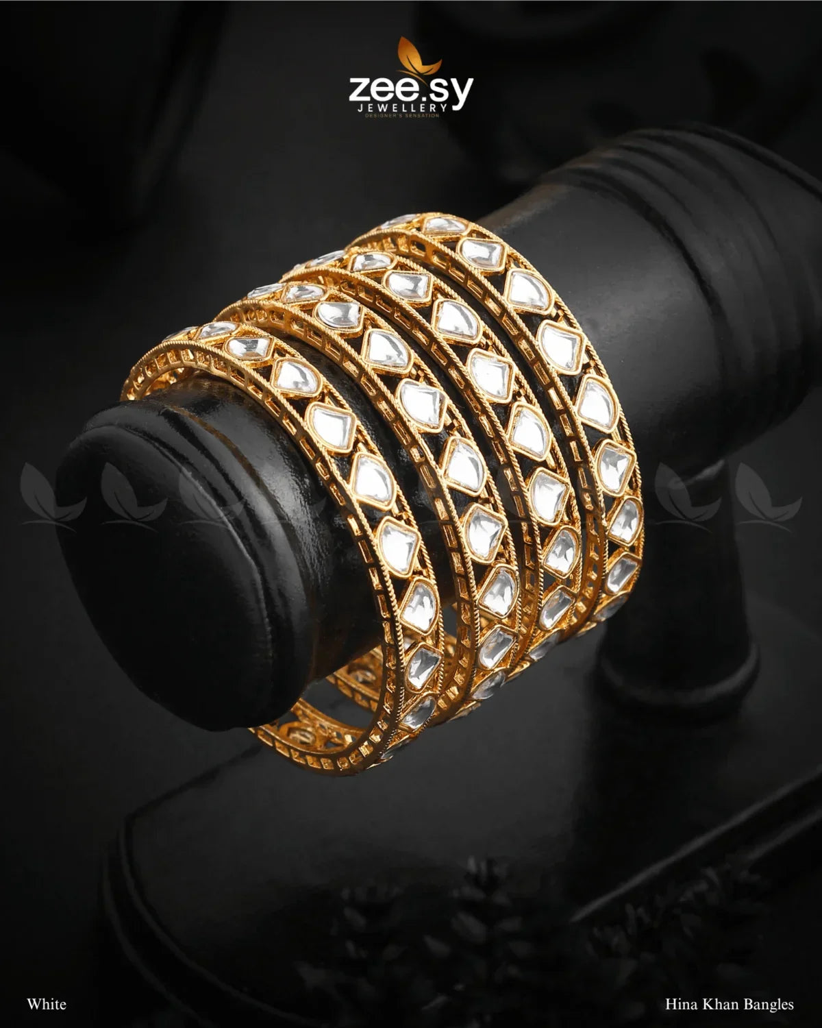 Hina Khan Bangles White - Zeesy Jewellery