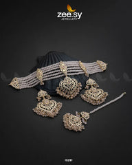 Hyderabadi Guluband Necklace Pink - Zeesy Jewellery